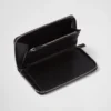 Cartera con cremallera de piel Saffiano Cartera con cremallera de piel Saffiano