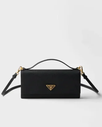 Cartera de piel Saffiano con correa para el hombro