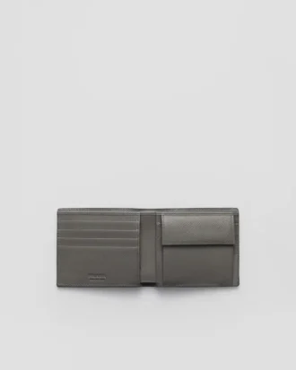 Cartera de piel Saffiano con monedero