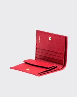 Cartera pequeña de piel Saffiano