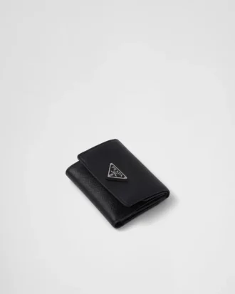 Cartera pequeña de piel Saffiano