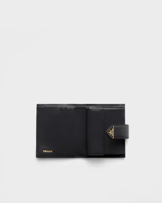 Cartera pequeña de piel Saffiano y lisa