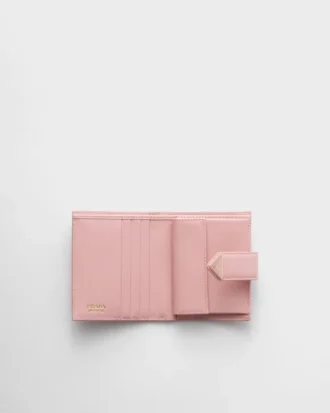 Cartera pequeña de piel Saffiano y lisa