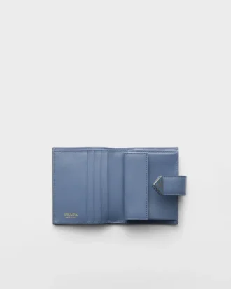 Cartera pequeña de piel Saffiano y lisa