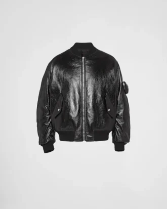 Cazadora bomber de piel napa