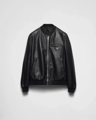 Cazadora bomber de piel napa