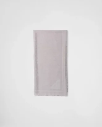 Chal de jacquard de seda y lana Symbole