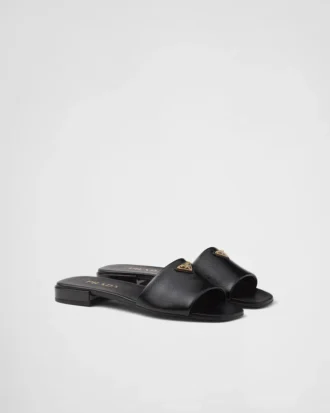 Chanclas de charol Saffiano