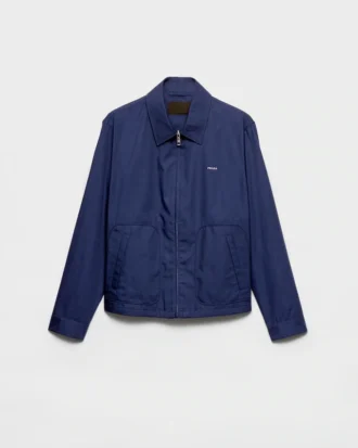 Chaqueta blouson de algodón técnico con cremallera