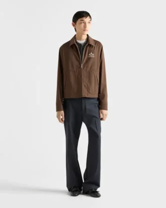 Chaqueta blouson de mezcla de algodón