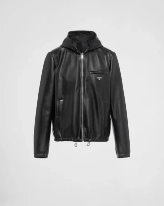 Chaqueta blouson reversible de napa y Re-Nylon Chaqueta blouson reversible de napa y Re-Nylon