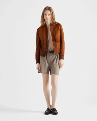 Chaqueta blusón de ante