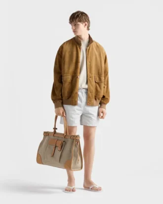 Chaqueta blusón de ante