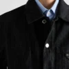 Chaqueta blusón de denim con diseño en zigzag Chaqueta blusón de denim con diseño en zigzag