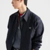 Chaqueta blusón de denim de cambray con cremallera