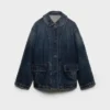 Chaqueta blusón de denim lavado Chaqueta blusón de denim lavado