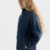 Chaqueta blusón de denim lavado Chaqueta blusón de denim lavado