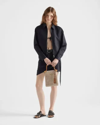 Chaqueta blusón de mohair de cabrito