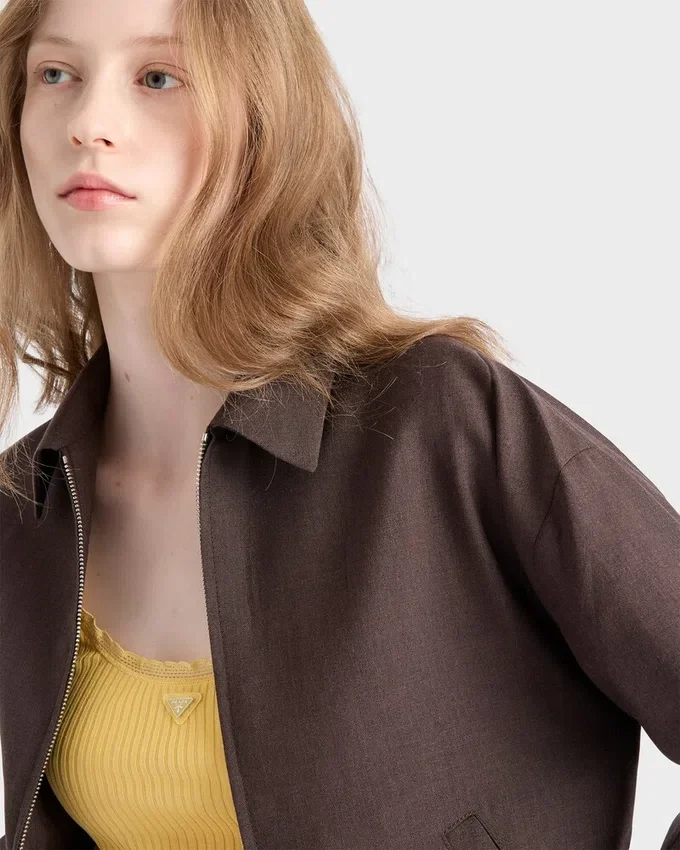 Chaqueta blusón de mohair de cabrito Chaqueta blusón de mohair de cabrito