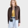 Chaqueta blusón de mohair de cabrito Chaqueta blusón de mohair de cabrito