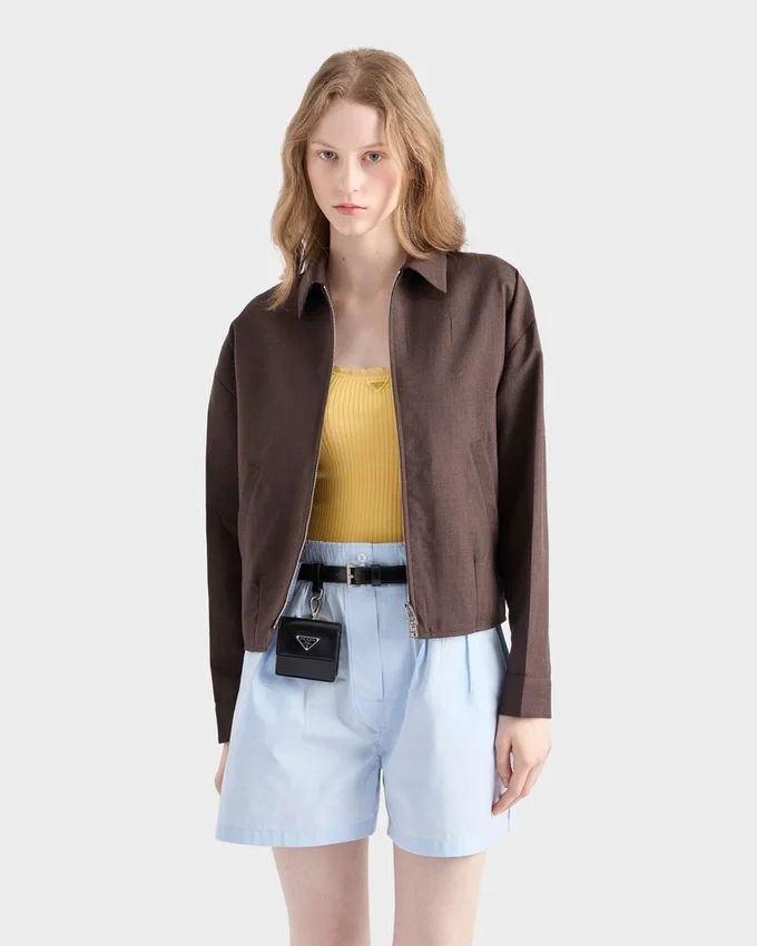 Chaqueta blusón de mohair de cabrito Chaqueta blusón de mohair de cabrito