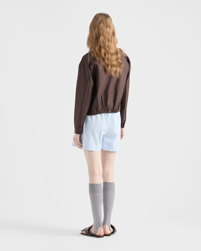 Chaqueta blusón de mohair de cabrito Chaqueta blusón de mohair de cabrito