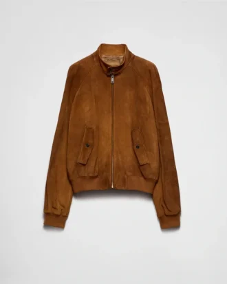 Chaqueta bomber de ante