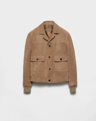Chaqueta bomber de ante