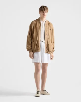 Chaqueta bomber de ante