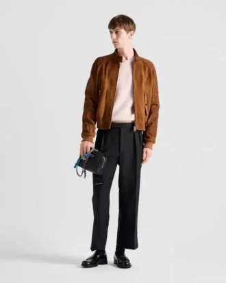 Chaqueta bomber de ante