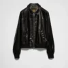 Chaqueta bomber de piel