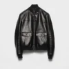 Chaqueta bomber de piel