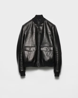 Chaqueta bomber de piel