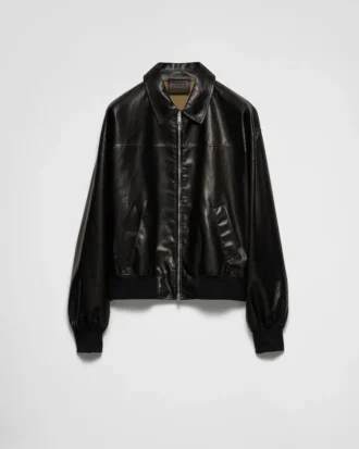 Chaqueta bomber de piel