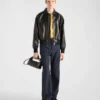 Chaqueta bomber de piel
