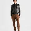 Chaqueta bomber de piel