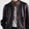 Chaqueta bomber de piel