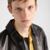 Chaqueta bomber de piel