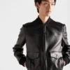 Chaqueta bomber de piel
