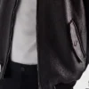 Chaqueta bomber de piel