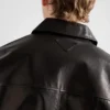 Chaqueta bomber de piel