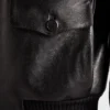 Chaqueta bomber de piel
