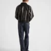 Chaqueta bomber de piel