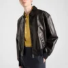 Chaqueta bomber de piel