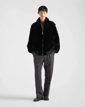 Chaqueta bomber de piel de oveja