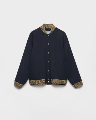 Chaqueta bomber doble de cachemira y lana