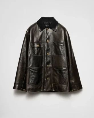 Chaqueta Caban de cuero y borreguillo