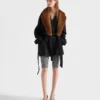 Chaqueta Caban de doble terciopelo y corte de una sola botonadura Chaqueta Caban de doble terciopelo y corte de una sola botonadura
