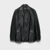 Chaqueta Caban de piel de napa con doble botonadura Chaqueta Caban de piel de napa con doble botonadura