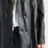 Chaqueta Caban de piel de napa con doble botonadura Chaqueta Caban de piel de napa con doble botonadura